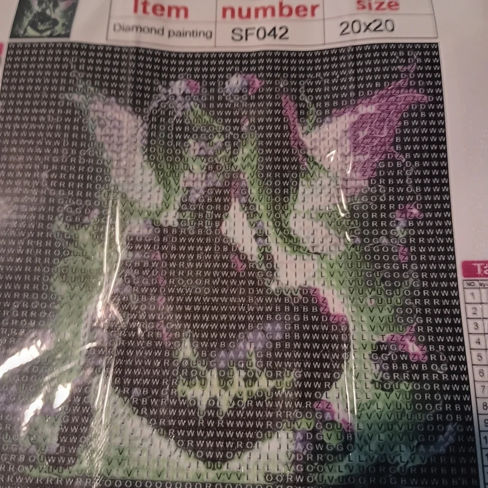 Green and Black Demon Diamond Painting Kit 20x20